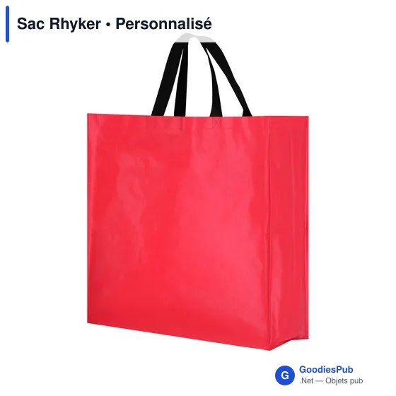 Sac shopping personnalisable Rhyker avec logo - Blanc - Image 12