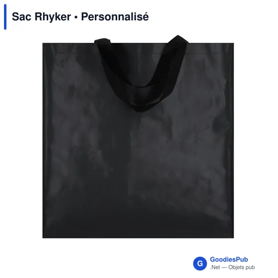 Sac shopping personnalisable Rhyker avec logo - Blanc - Image 4