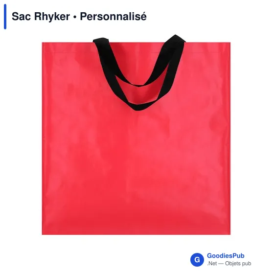 Sac shopping personnalisable Rhyker avec logo - Blanc - Image 7