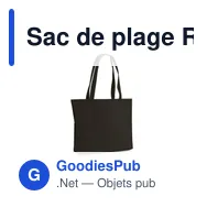 Sac de plage Rubby personnalisable avec logo - Miniature 1