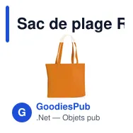 Sac de plage Rubby personnalisable avec logo - Miniature 6
