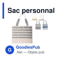 Sac personnalisable en coton recyclé 41 x 38 cm avec logo - Sagaform Ella - Miniature 1