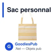 Sac personnalisable en coton recyclé 41 x 38 cm avec logo - Sagaform Ella - Miniature 2