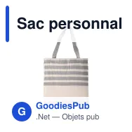 Sac personnalisable en coton recyclé 41 x 38 cm avec logo - Sagaform Ella - Miniature 3