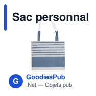 Sac personnalisable en coton recyclé 41 x 38 cm avec logo - Sagaform Ella - Miniature 4