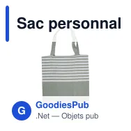 Sac personnalisable en coton recyclé 41 x 38 cm avec logo - Sagaform Ella - Miniature 5