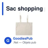 Sac shopping personnalisable Enzo avec logo - Anses longues - Miniature 1