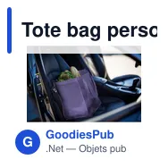 Tote bag personnalisé vert avec logo entreprise - Miniature 3