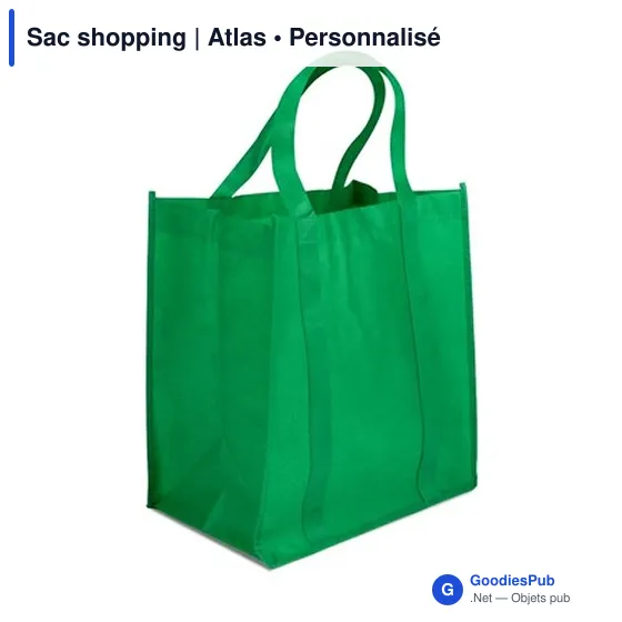 Tote bag personnalisé vert avec logo entreprise - Image 6