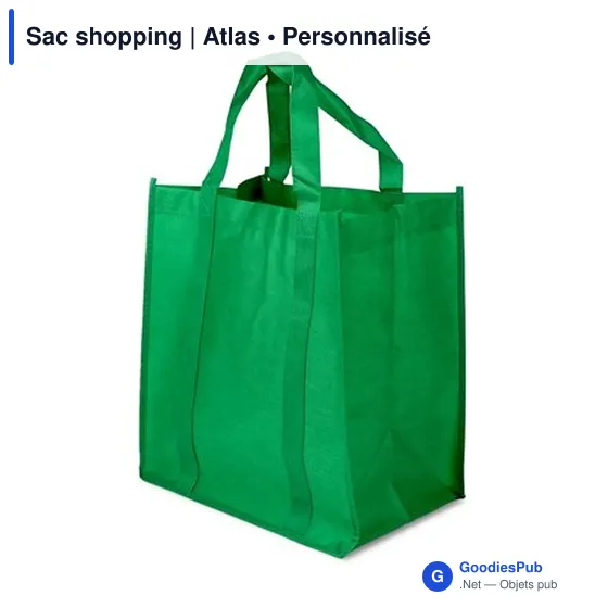 Tote bag personnalisé vert avec logo entreprise - Image 7