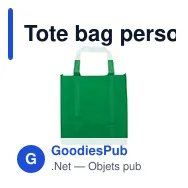 Tote bag personnalisé vert avec logo entreprise - Miniature 8