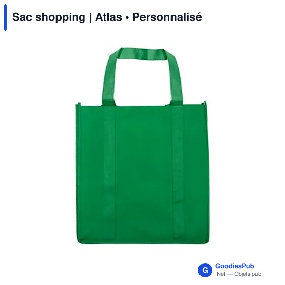 Tote bag personnalisé vert avec logo entreprise - Image 8