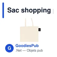 Sac shopping personnalisable en coton organique avec logo | Aidan - Miniature 2