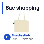 Sac shopping personnalisable en coton organique avec logo | Aidan - Miniature 3