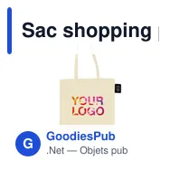 Sac shopping personnalisable en coton organique avec logo | Aidan - Miniature 4