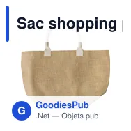 Sac shopping personnalisable en toile de jute Zac avec logo - Miniature 1