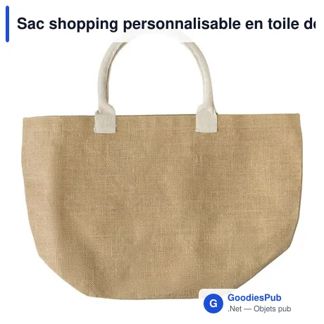 Sac shopping personnalisable en toile de jute Zac avec logo