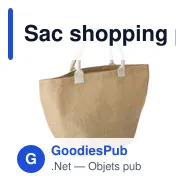 Sac shopping personnalisable en toile de jute Zac avec logo - Miniature 2