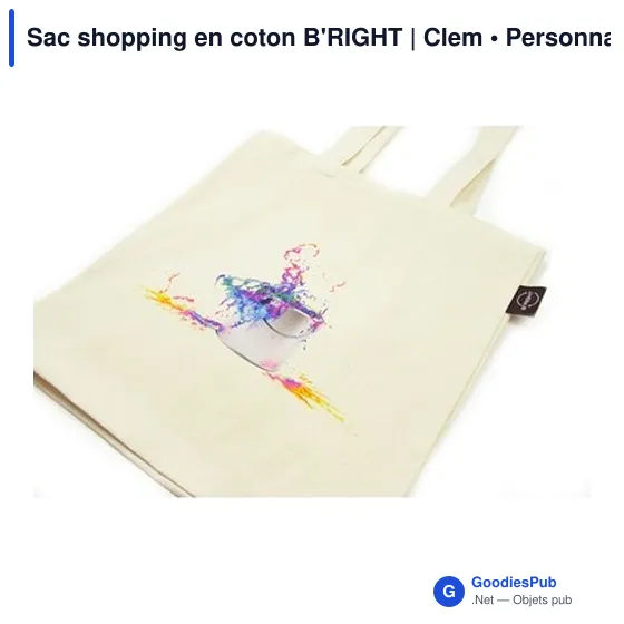 Sac shopping personnalisable en coton B'RIGHT avec logo - Image 11