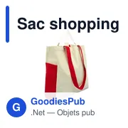 Sac shopping personnalisable en coton avec logo - Rouge - Miniature 4