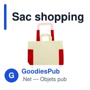 Sac shopping personnalisable en coton avec logo - Rouge - Miniature 6