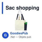 Sac shopping personnalisable en coton avec logo - Rouge - Miniature 7