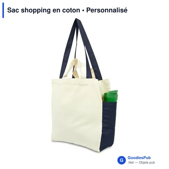 Sac shopping personnalisable en coton avec logo - Rouge - Image 7