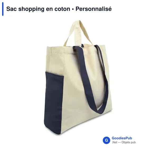 Sac shopping personnalisable en coton avec logo - Rouge - Image 10