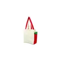 Variante rouge - Sac shopping personnalisable en coton avec logo - Rouge