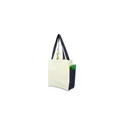 Variante bleu marine - Sac shopping personnalisable en coton avec logo - Rouge