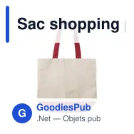 Sac shopping personnalisable en coton canvas avec logo - Cole - Miniature 1