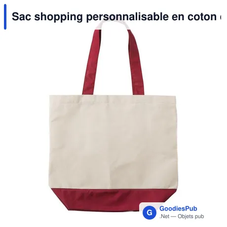 Sac shopping personnalisable en coton canvas avec logo - Cole