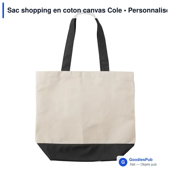 Sac shopping personnalisable en coton canvas avec logo - Cole - Image 11