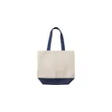 Variante bleu - Sac shopping personnalisable en coton canvas avec logo - Cole