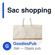 Sac shopping personnalisable en coton canvas avec logo - Diego - Miniature 1
