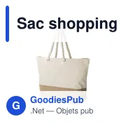 Sac shopping personnalisable en coton canvas avec logo - Diego - Miniature 2