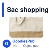 Sac shopping personnalisable en coton canvas avec logo - Diego - Miniature 3