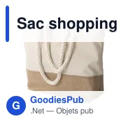 Sac shopping personnalisable en coton canvas avec logo - Diego - Miniature 5
