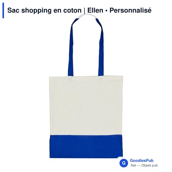 Sac shopping en coton personnalisable avec logo - Ellen - Image 8