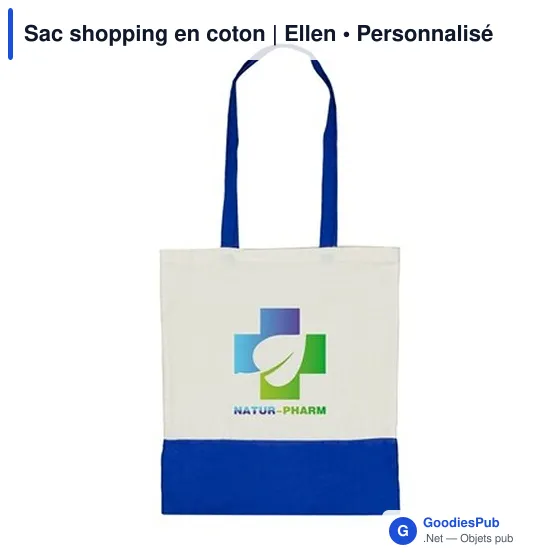 Sac shopping en coton personnalisable avec logo - Ellen - Image 9