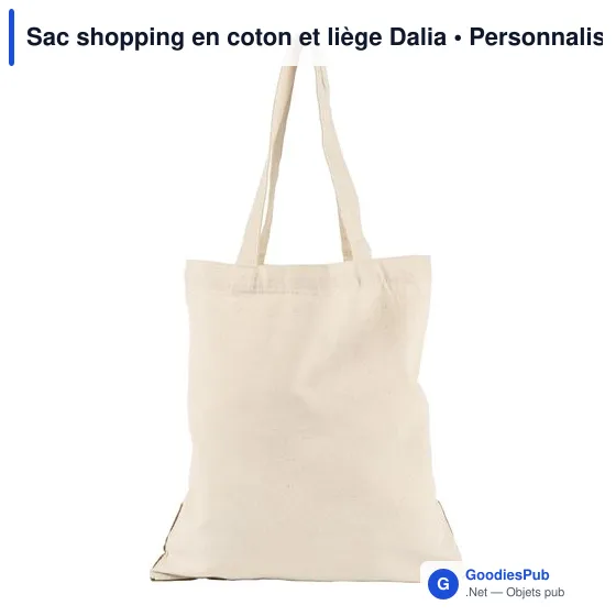 Sac shopping personnalisable en coton et liège Dalia avec logo - Image 3