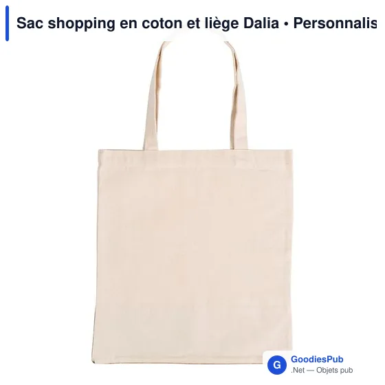 Sac shopping personnalisable en coton et liège Dalia avec logo - Image 5