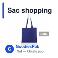 Sac shopping en coton | Hall - Miniature 1