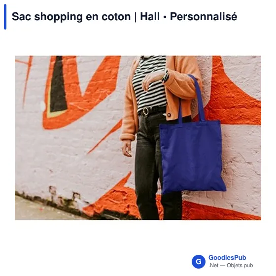 Sac shopping en coton | Hall - Image 7