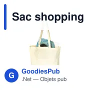 Sac shopping en coton Hilda - Miniature 1