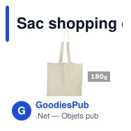 Sac shopping en coton | Huans - Miniature 1
