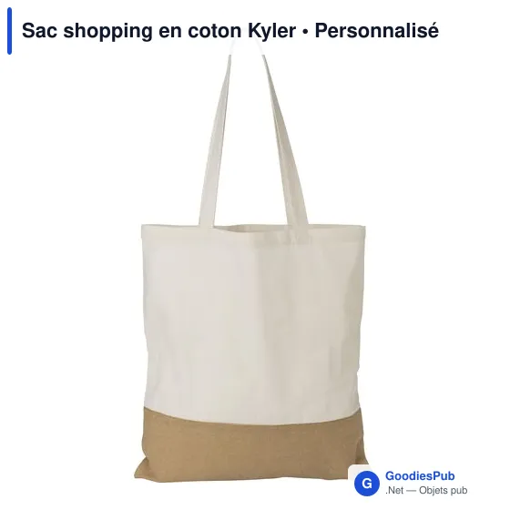 Sac shopping en coton personnalisable Kyler avec logo - Image 1