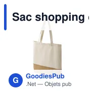 Sac shopping en coton personnalisable Kyler avec logo - Miniature 2
