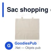 Sac shopping en coton personnalisable Kyler avec logo - Miniature 3