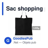 Sac shopping personnalisable en coton avec logo - Lettie - Miniature 1